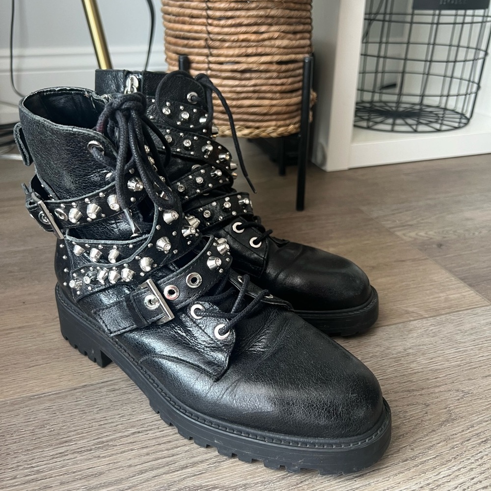Zara leather boots